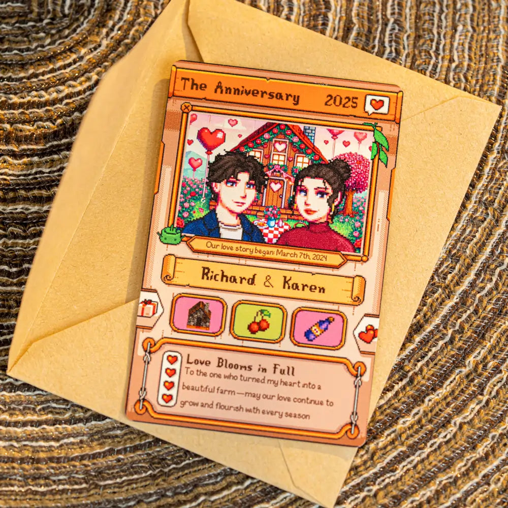 Custom Anniversary Metal Card