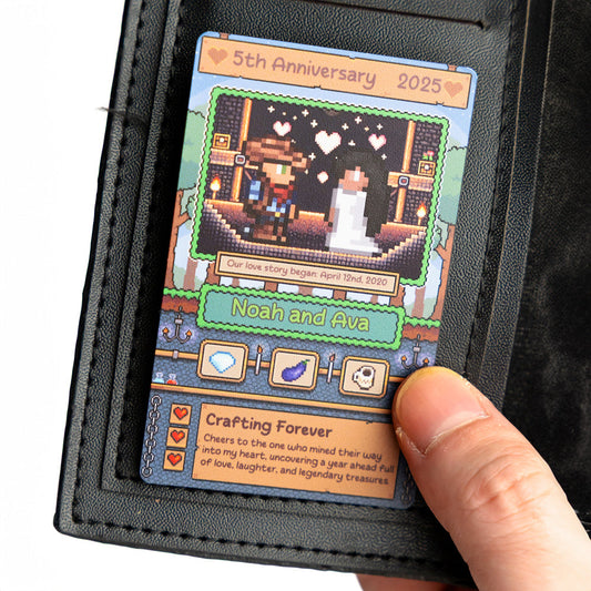 Custom Adventurer Metal Card – Personalized Gift for Couples