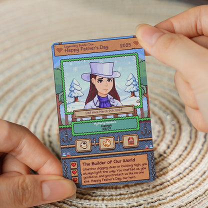 Gamer Dad Custom Metal Trading Card