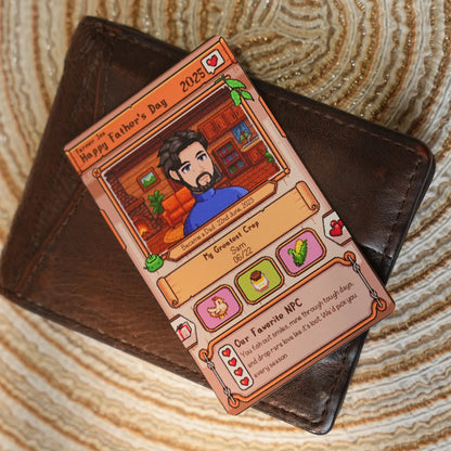 Gamer Dad Custom Metal Trading Card