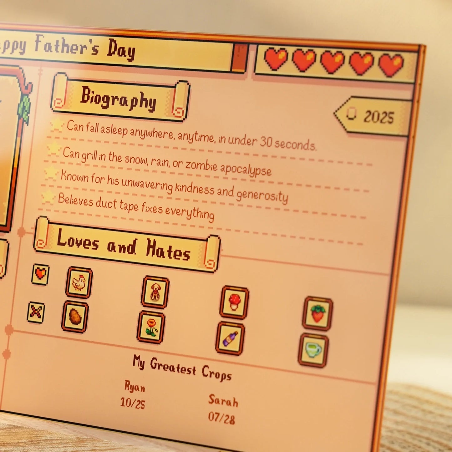 Custom Profile Acrylic Plaque