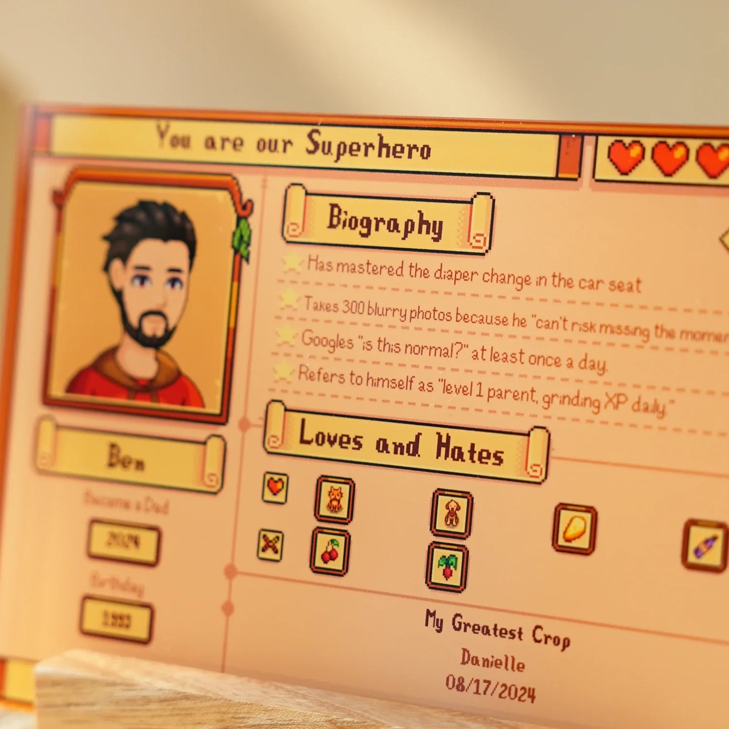 Custom Profile Acrylic Plaque