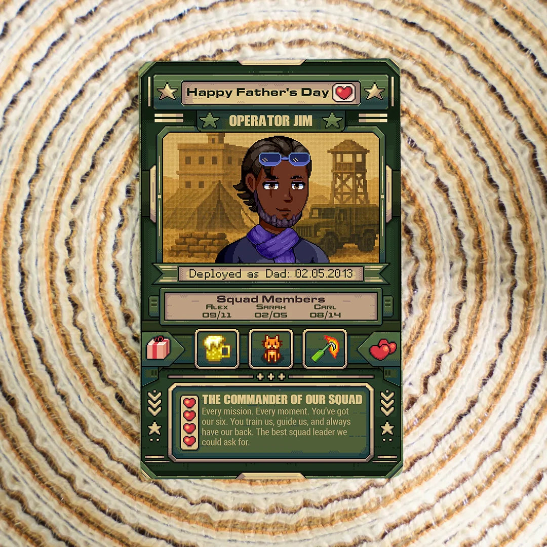 Gamer Dad Custom Metal Trading Card