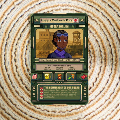 Gamer Dad Custom Metal Trading Card