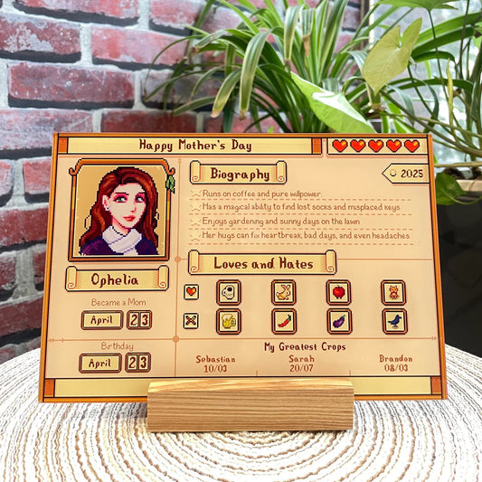 Custom Mother's Profile Acrylic Plaque