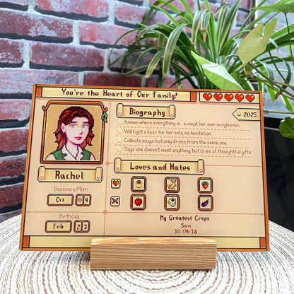 Custom Mother's Profile Acrylic Plaque