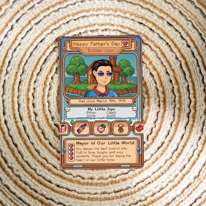 Gamer Dad Custom Metal Trading Card