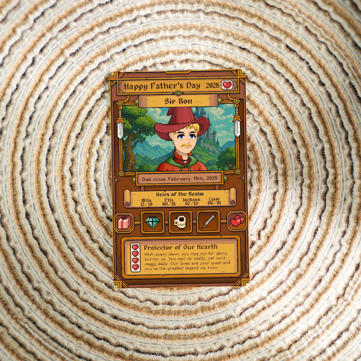 Gamer Dad Custom Metal Trading Card