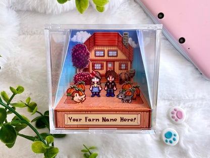 PRE-ORDER* CUSTOMIZABLE Stardew Valley Farm - 3D Diorama Cube/Shadow Box