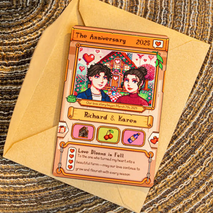 Custom Anniversary Metal Card