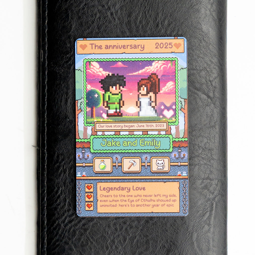 Custom Adventurer Metal Card – Personalized Gift for Couples