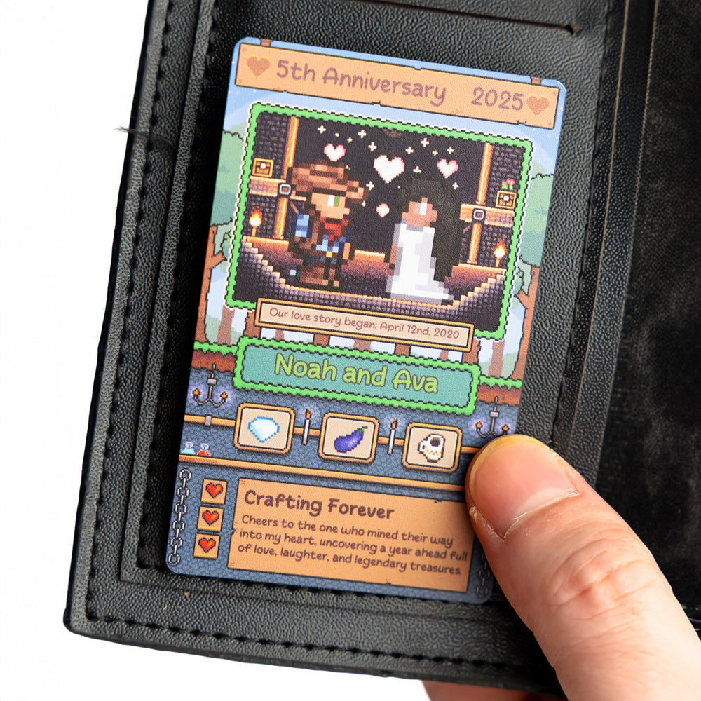 Custom Adventurer Metal Card – Personalized Gift for Couples