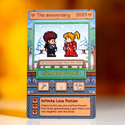 Custom Adventurer Metal Card – Personalized Gift for Couples